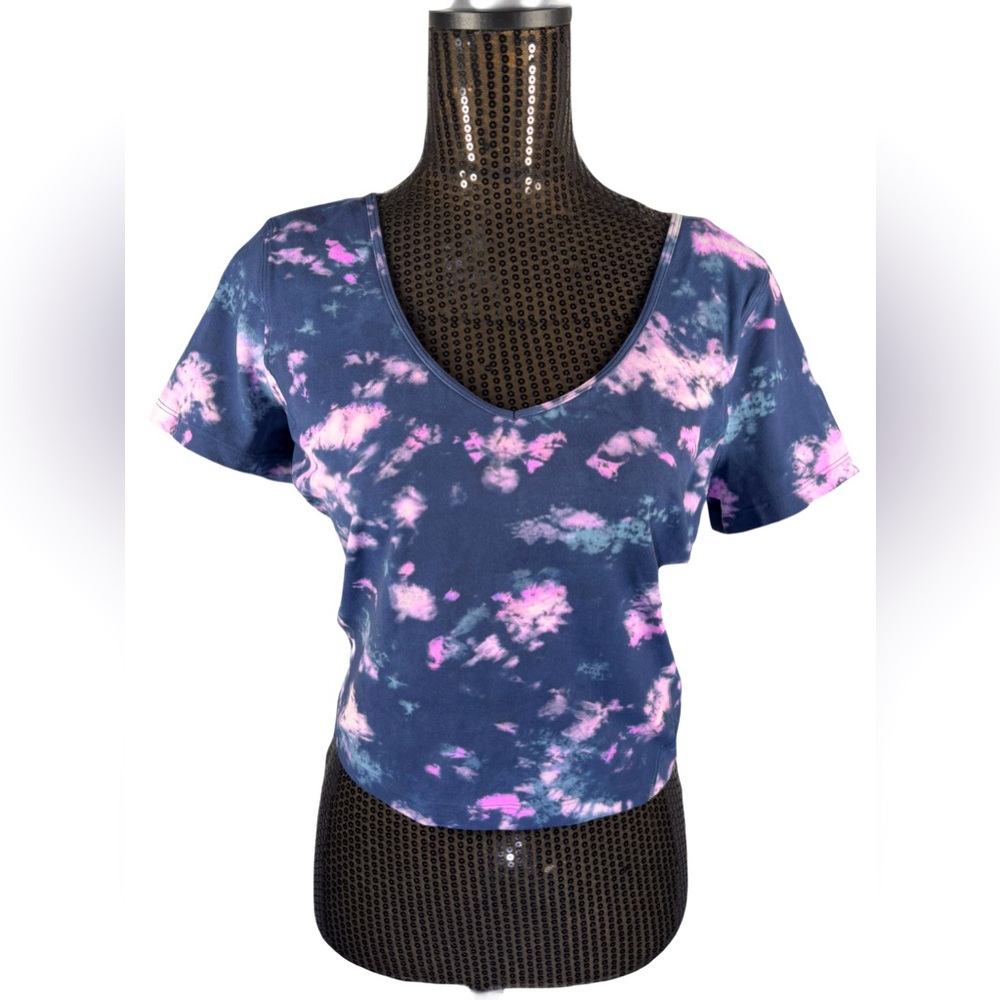 Lululemon Align Crop Tee Blue/Purple Sz 10 NWT